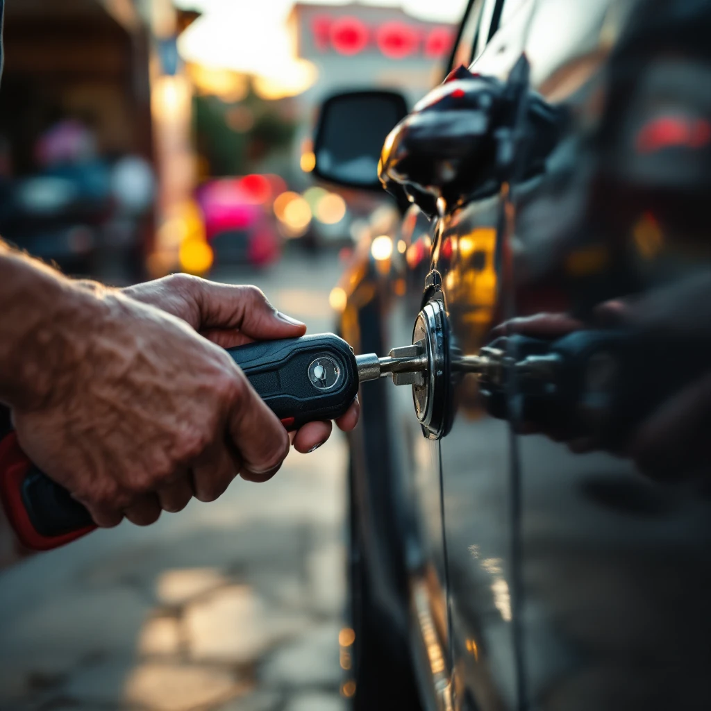 Cerrajero experto usando herramientas profesionales de precisión en Fort Worth