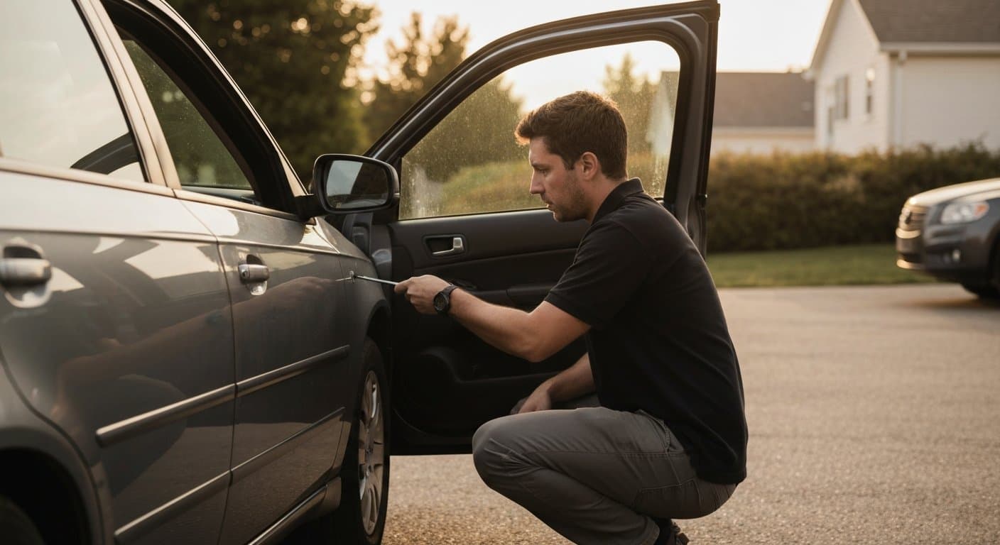 automotive locksmith illustrating Duplicado de Llaves Fort Worth: Servicio Móvil Profesional