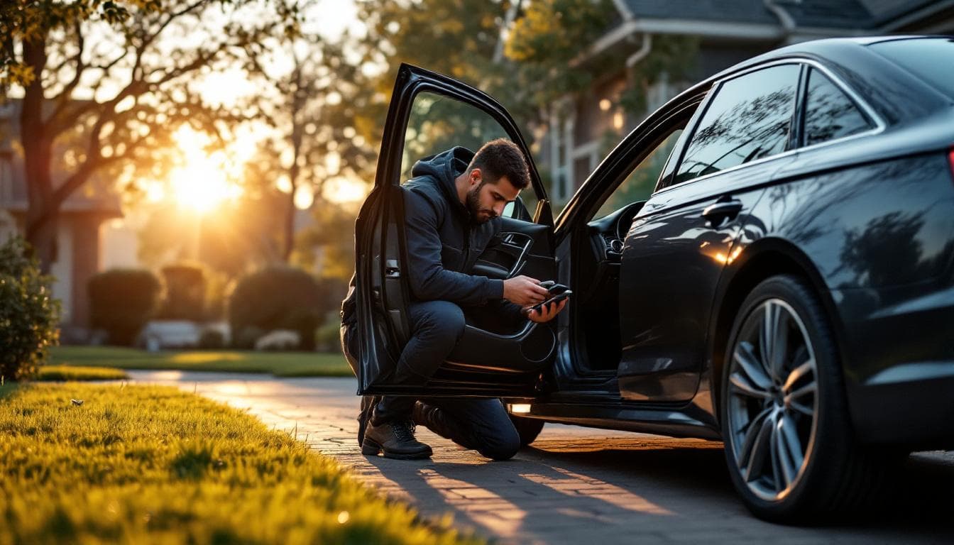 Programación profesional de llave Audi con AVDI VAG en Fort Worth
