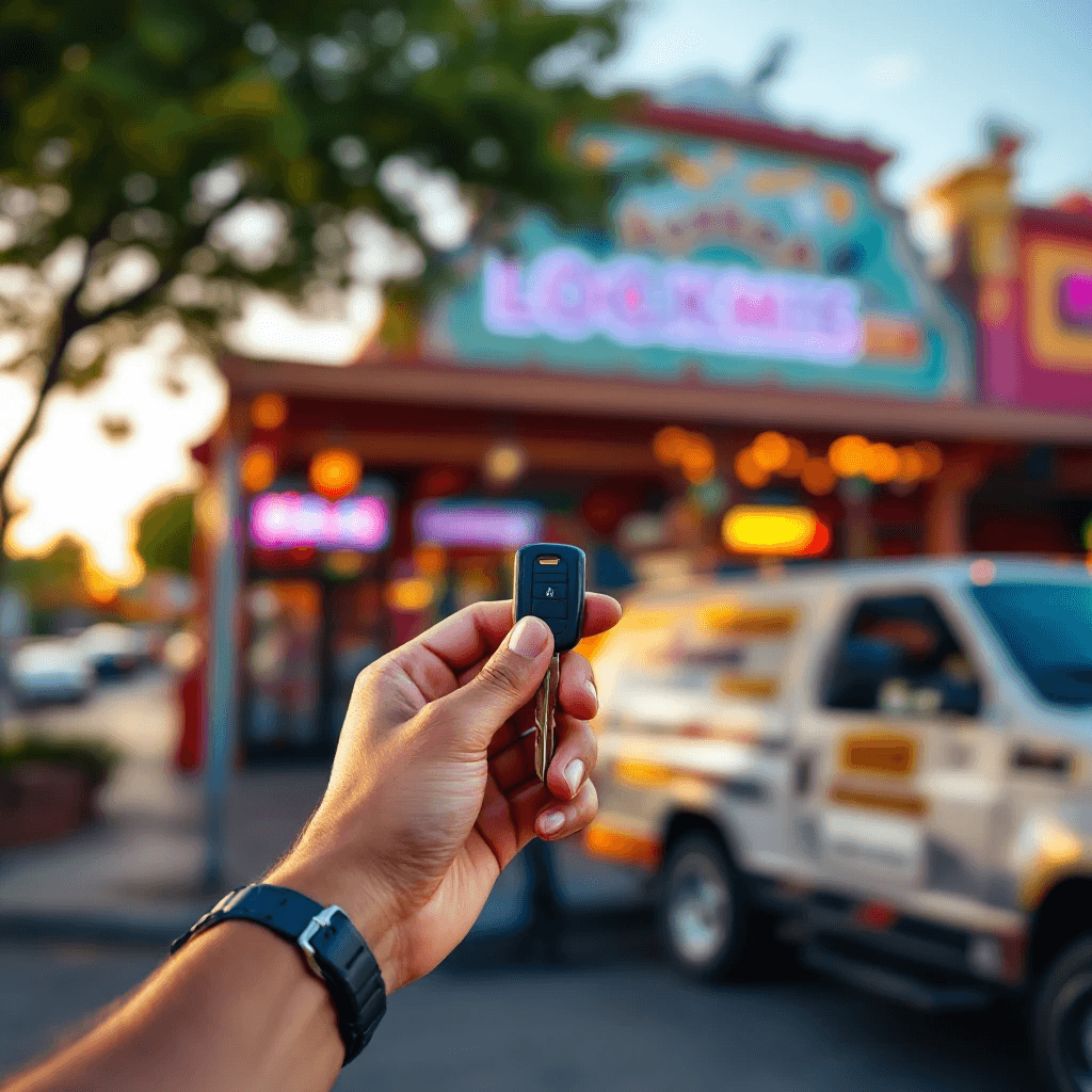 Cliente satisfecho recibiendo servicio de cerrajería profesional en Fort Worth